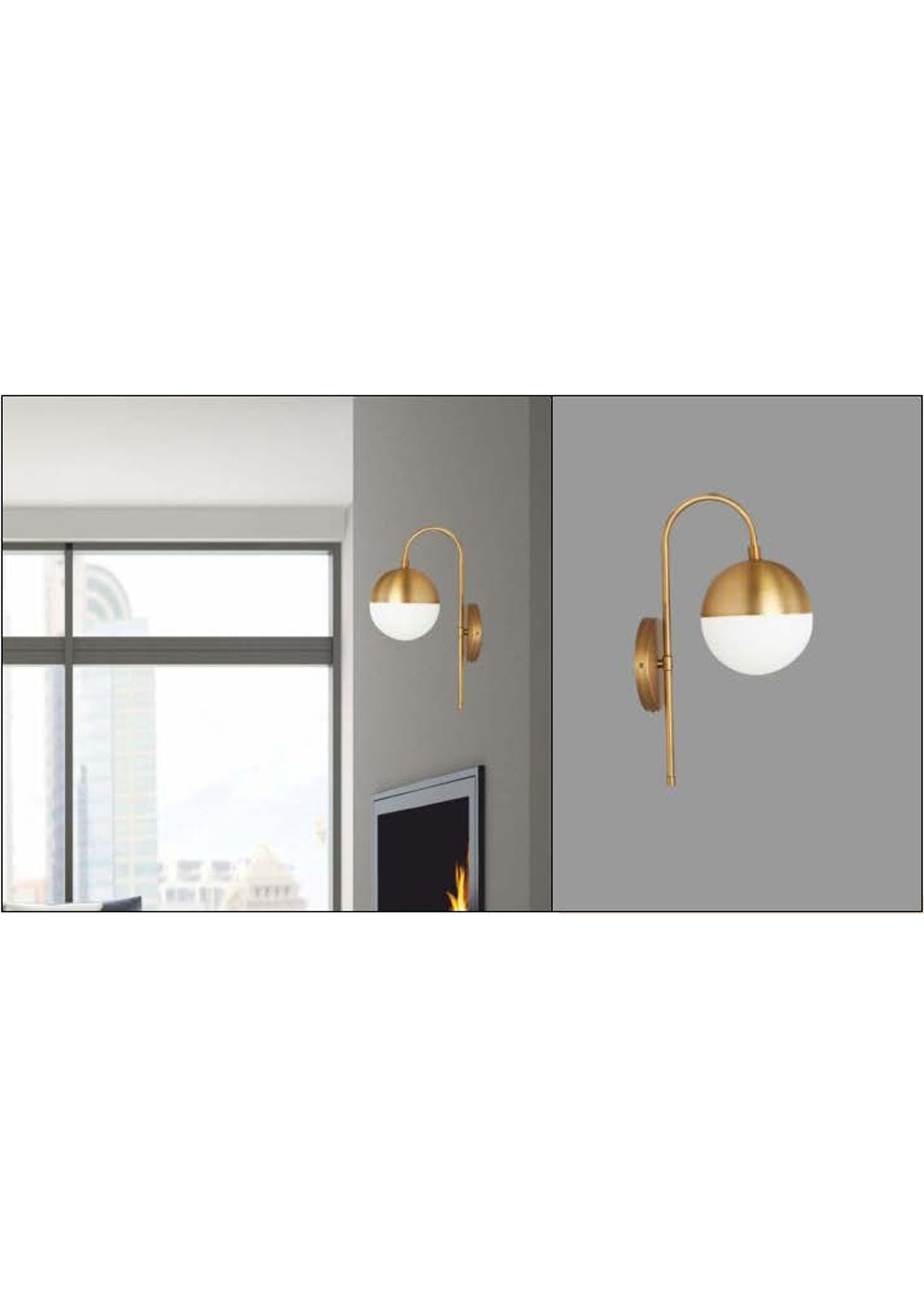 Beyond Lights - Brass Globe Sconce- GL